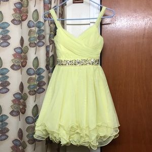 Yellow Trixxi semi formal dress yellow